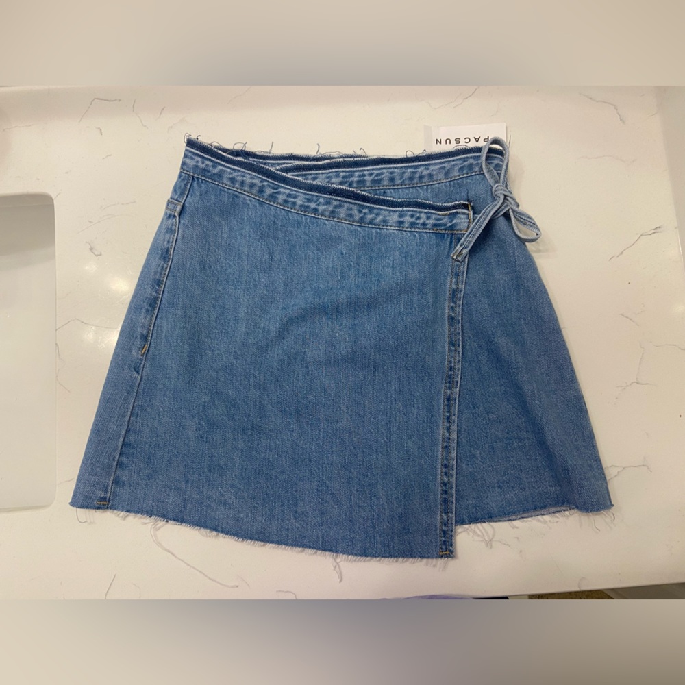 Pacsun Denim Wrap Skirt | Size 24 | NWT